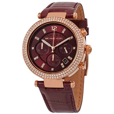 women's michael kors red watch|mk6986.